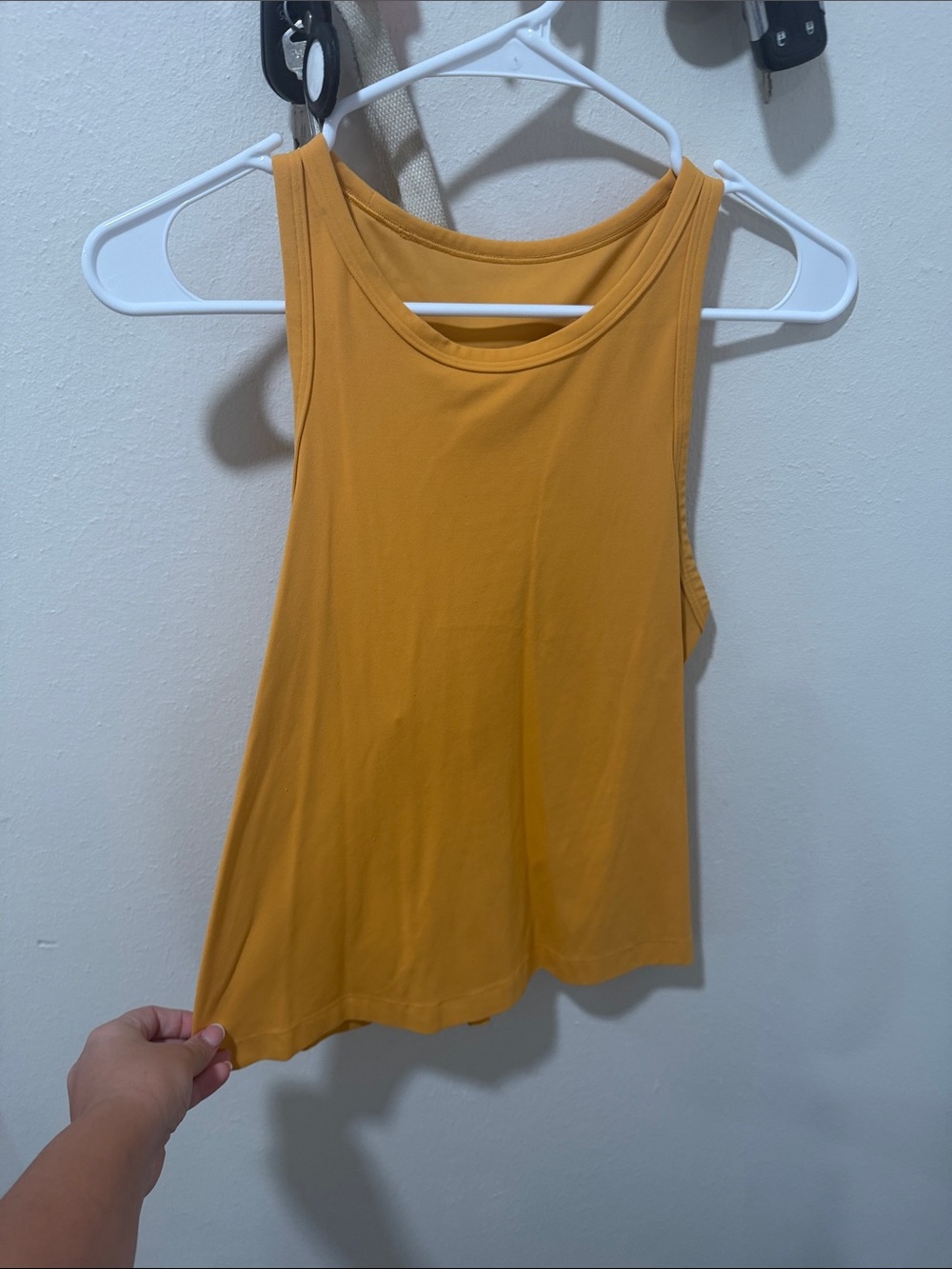 Lululemon Orange Align tank.